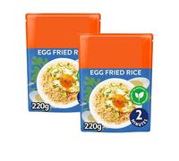 Egg Fried Microwave Rice, 220g, Pack of 3, Two Servings, Ready to Heat, No Artificial Colours, Flavours or Preservatives, Suitable for Vegetarians