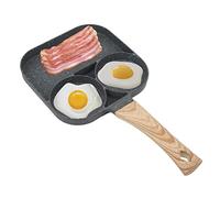 Egg Frying Pan Egg Burger Cooker 3 Section Divided Grill Frying Pan Non Stick Induction All in One Meal Skillet Pan Multi Pancake Pan Compatible with All Stove for Home Kitchen