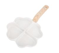 Egg Frying Pan, Heart Shaped 4 Cup Egg Pan Nonstick, Aluminum Alloy Fried Egg Pan Skillet, Health Breakfast Pancake Pan, Non Stick Egg Cooker Pan Omelette Pan for Breakfast Making