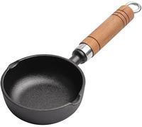 Egg Frying Pan, Oil Pouring pan, Pancake Cooker, Cast Iron, Diameter of 13 cm, Suitable for Induction, Stovetop and Grill, Perfect for Making Omelets and Pncakes, Black, 1 PCS