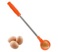 Egg Grabber Stick - Stainless Steel 40 to 195 cm | Extendable Reaching Tool | Poultry Egg Collector for Coop Yard Orchard Farm Garden Kitchen Use Lightweight Pick Up Equipment