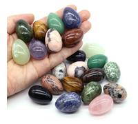 Egg Healing Crystal Stone Natural Gems Chakra Yoga Reiki Energy Massage Mineral Specimen Easter Gifts Home Decor 30x20mm