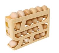 Egg Holder - 4-Tier Egg Organizer Dispenser - Reusable Egg Storage Rack Egg Tray for Kitchen Cabinet