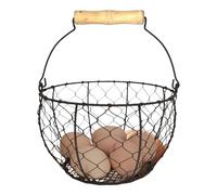 Egg Holder - 7.87In Wire Storage Baskets, Iron Egg Carrier, Fruit Storage Organizer With Handle | Vegetable Collection Basket Countertop For Kitchen Pantry Home Farmhouse Vegetable Produce Pot