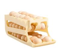 Egg Holder Automatic Roll Down 3-tier Egg Tray | Drinks Food Yogurt Dispenser for Counter Fruit Kitchen Camping Chicken Travel Home Cabinet Drink Food Yogurt