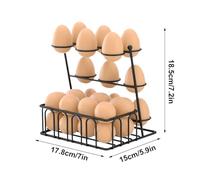 Egg Holder Countertop - Metal Egg Storage Holder, Large Capacity Organizer For Health-Conscious Individuals Families Home Cooks & Baking Enthusiasts Small Households Empty Nesters Country Decor