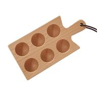 Egg Holder Countertop - Wooden 6 Grid Organizer Tray, Portable Egg Fridge Storage Rack, Handle Lanyard Holder|Adjustable Plate For Candy Deviled Eggs Easter Display Storage Use