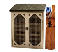 Egg Holder, Country House Storage Cabinet with Double Doors - Egg with Wire Mesh Window - for Chicken Coop, Yard Shop, Grocery Store, Kitchen