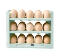 Egg Holder For Fridge - Fridge Egg Organizer Countertop Storage Rack, 3 Layer Tray With Handles, Refrigerator Parts & Accessories For Home Kitchen Pantry Cabinet Apartment Farmhouse Restaurant Campin