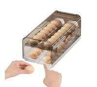 Egg Holder For Fridge - With Timer Auto-Rolling Food-Grade Dispenser