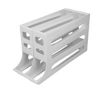 Egg Holder for Refrigerator, 60 Count Automatic Rolling Egg Dispenser with 4 Tier & Double Rows, Space Saving Egg Tray Organizer Egg Storage Container for Fridge & Countertop