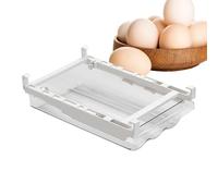Egg Holder For Refrigerator - Extendable Egg Box Under The Shelf, Egg Organizer In Clear, Space-saving Egg Storage Bin | High Capacity For Shelves, Keep Fresh