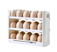 Egg Holder for Refrigerator, Space Saving Dispenser, 3 Tier Egg Storage on Worktop - for Kitchen, Home, Pantry, Apartment, Farm, Restaurant