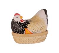 Mason Cash Mother Hen Egg Nest | Rustic Farm-Inspired Kitchen Tidy & Egg Storage | Decorative Ceramic Hen | Chip-Resistant Dolomite | 21cm