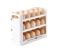 Egg Holder, Space-Saving Tray with Handles - Large Capacity Egg Organizer | for Freezer Kitchen Home Worktop Pantry