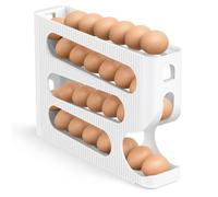 Egg Holder Storage, Automatic Rolling Egg Dispenser for Refrigerator, Countertop, Kitchen - Space-saving Roller/Storage/Organizer/Container/Tray for Fridge - 1 Pack for 28 Medium Size Eggs