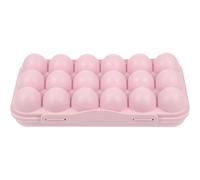 Egg Holder with Lid, 18 Eggs Egg Cartons Reusable PP Plastic Carton with Lock, Anti-Collision Miniamlist Container, Organizer for Refrigerator