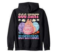 Egg Hunt Supervisor Egg Hunting Party Matching Family Outfit Zip Hoodie