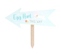 Egg Hunt This Way MDF Sign Stake