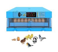 Egg Incubator 64 Large Poultry Hatcher Temperature Control LED Candler For Hatching Chicken Duck Goose Dove Birds Parrot Quail Farm