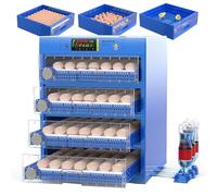 Egg Incubator and Hatcher with Automatic Egg Turning, Water Addition, Candler, Temperature & Humidity Control for Hatching Chicken, Duck, Goose, Turkey, Quail, 192 Eggs