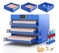 Egg Incubator and Hatcher with Automatic Egg Turning, Water Addition, Candler, Temperature & Humidity Control for Hatching Chicken, Duck, Goose, Turkey, Quail, 192 Eggs