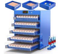 Egg Incubator and Hatcher with Automatic Egg Turning, Water Addition, Candler, Temperature & Humidity Control for Hatching Chicken, Duck, Goose, Turkey, Quail, 192 Eggs
