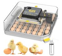 Egg Incubator for Automatic Egg Turning, Temperature & Humidity Control, Includes Egg Candle and Alarm, Suitable for Poultry, Pigeon & Game Bird Hatching