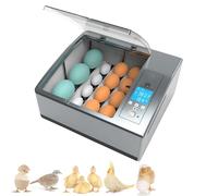 Egg Incubator for Hatching, Automatic Egg Turning, Temperature & Humidity Display, Cold Light Detection, Glass Observation, Suitable for Chickens, Ducks & Geese