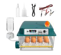 Egg Incubator for Hatching Eggs, Egg Incubator with Automatic Egg Turning and Automatic Water Addition with Egg Candler, 12-16 Eggs Incubator for Hatching Chicken Poultry Pigeon Game Bird Eggs