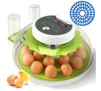 Egg Incubator for Hatching Eggs with Automatic Turning & Humidity Control, 18-egg Incubator with Auto Water Top-up & LED Candling Light for Chicken Duck Quail, Poultry Hatcher for Farm Home