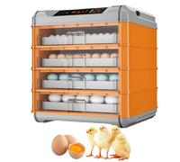 Egg Incubator Fully Automatic Poultry Hatcher with Digital LED Display and Temperature Control for Home Science Lab Farm - Holds up to 320 Eggs