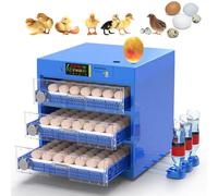 Egg Incubator Fully Automatic with Turning, Water Addition, Candler, Temperature/Humidity Control for Poultry Hatching