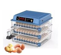 Egg Incubator with Auto Turning, Humidity Detection, Dual Power, Built-in Candler, Automatic Water Adding for Poultry Hatching