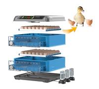 Egg Incubator with Automatic Egg Turning and Humidity Control, Includes Automatic Water Adding and Egg Candler for Chickens, Ducks, Geese, Pigeons, Quails