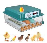 Egg Incubator with Automatic Egg Turning and Humidity Monitor, Temperature Control, Incubation Modes and Days Record for Chicken and Quail Eggs
