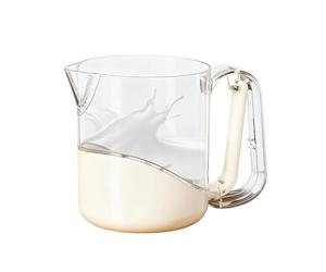Egg Mixer Cup - Semi Automatic Egg Mixer Jug, 304 Stainless Steel Hand Mixers Pressed Baking Tool, Manual Eggs Mixing Cup With Scale | Baking Jug For Milk Powder, Marinades, Cake Batter, Juices, Sauce