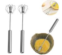 Egg Mixers Beater Multifunctional Stainless Steel Semi-Automatic Hand-Held Push-Type Whisk for Effortless Blending Whisking Whipping Frothing Beating Stirring of Eggs Butter Coffee
