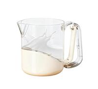 Egg Mixing Cup - Semi-Automatic Egg Mixer Jug, 304 Stainless Steel Hand Mixer Pressed Baking Tool, Manual Egg Mixing Cup with Scale | Baking Jug for Milk Powder, Marinades, Cake Dough, Juices,