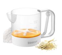 Egg Mixing Cup,Semi-automatic Manual Press Egg Beating Blender,Foam Filtering Mixer - for Kitchen Baking Cooking Cafe Restaurant Home Dining Room Foam Coffee Drink