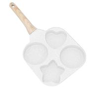 Egg Molds for Roasting - 18cm Egg Pan for 4 Cups, Device with Anti-scald Handle, Non-Stick Granite Coated Omelette Maker for Breakfast Kitchen | Sandwich Maker in He