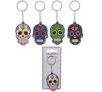 Egg n Chips London - Fun Novelty Day of the Dead Skull PVC Keyring