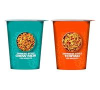 Egg Noodle Pot Variety Pack, Chinese Style Chow Mein and Japanese Style Teriyaki, No Artificial Colours, 2 x 78g