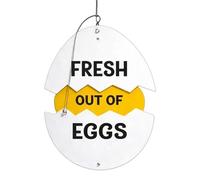 Egg Notice Board, Farmhouse Sign Decor, Reversible Display System with Rustic Lettering Design, Sturdy Outdoor Hanging Build, Country Style Ornament Piece, Farm Kitchen for Stall Decoration Use
