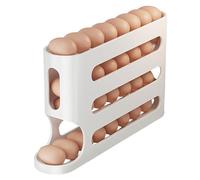 Egg Organizer for Refrigerator - 4-Tier Tilted Design Egg Storage Rack for Refrigerator | Space-Saving Egg Poacher Tray, Multifunctional Storage Boxes for Restaurants
