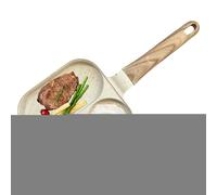 Egg Pan, Frying Pancake Pan Egg Skillet Nonstick, 3-Section Cooker for Induction Electric Stove Home Kitchen BBQ Grill Restaurant Hamburger Steak Sandwich Bacon Brunch
