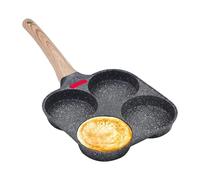 Egg Pan | with Temperature Indicator 4-Cup | Non Stick Egg Frying Pan | for Omelette Hamburger Sandwich Breakfast Lunch Dinner Home Kitchen Camping