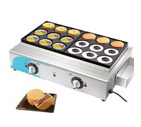Egg Pancake Frying Pan, 18-Hole Mini Pancake Maker, Commercial Electric Red Bean Pancake Machine