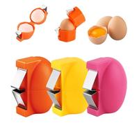 Egg Peeler, Kitchen Gadgets 2026 New Egg Cracker Shell Opener Remover Separator Tool for Raw Eggs, Handheld Egg Cutter, Portable Egg Cracking Tool for Cooking Camping Kitchen Gadgets (3 Colors, 1 SET)