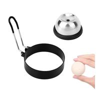 Egg Piercer & Poker Omelet Maker Set for Raw Eggs, Stainless Steel Hole Puncher with Retractable Punch Pin & Non-Slip Base, Prevents Cracking for Perfect Hard Boiled Egg Peeler Kitchen Tools